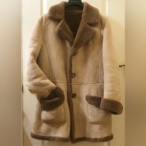 Vintage Genuine Shearling Sheepskin Sherpa Jacket Coat